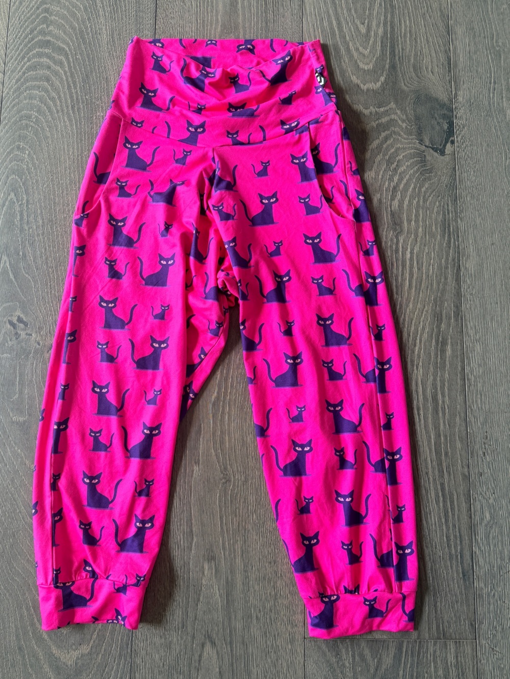 Exotica Pink Cat Performance High Waisted Capri Cropped Joggers